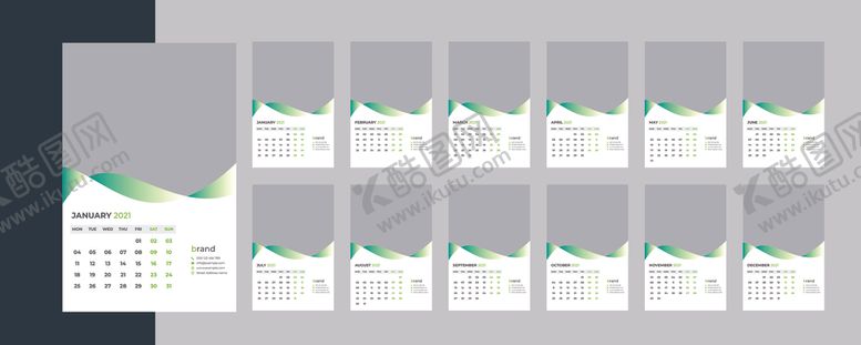 编号：81677004181754006073【酷图网】源文件下载-2021年日历