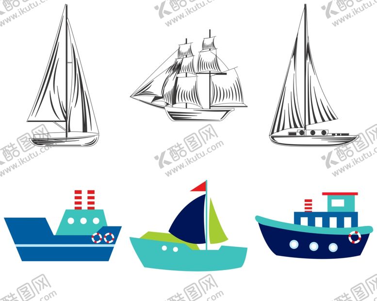 编号：75691210011546109927【酷图网】源文件下载-卡通船