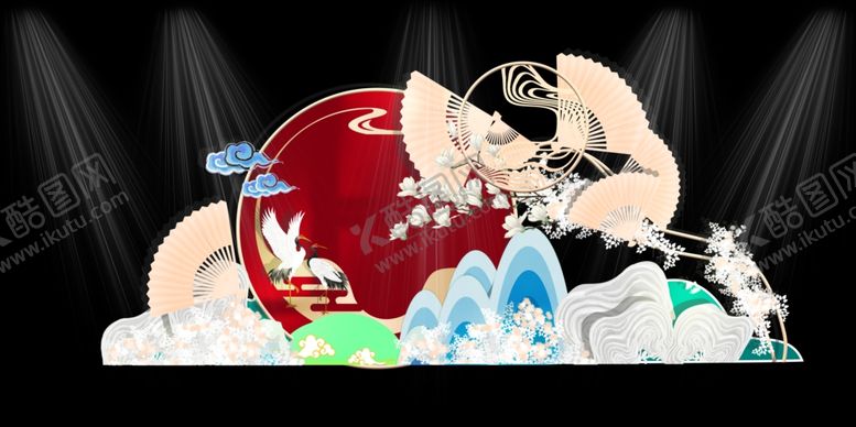 编号：28877207022320522855【酷图网】源文件下载-国潮婚礼场景