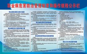 职业病危害防治管理公示栏