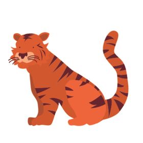 创意老虎插画图案