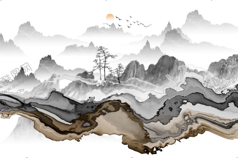 编号：69614810311420007633【酷图网】源文件下载-水墨山水