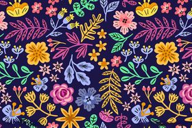 多彩花卉图案背景设计