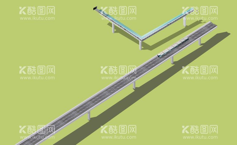 编号：25821203160535502768【酷图网】源文件下载-空中铁轨和空中连廊天桥