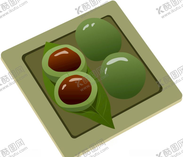 编号：68742907052256249465【酷图网】源文件下载-手绘青团插画图片
