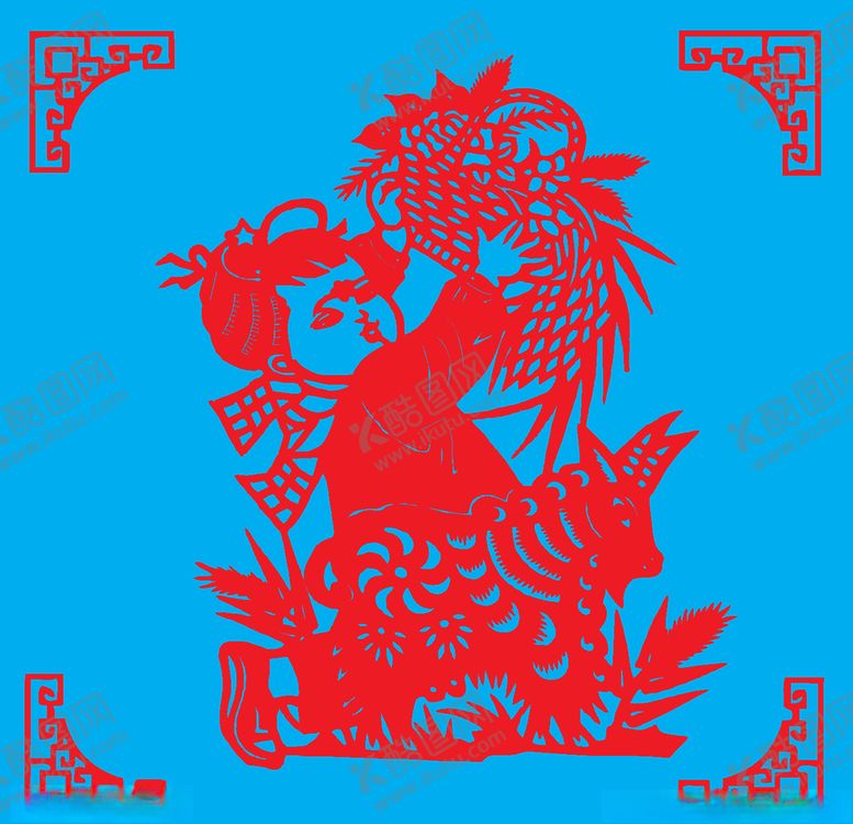 编号：57949509270708577365【酷图网】源文件下载-羊剪纸