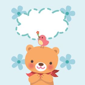 可爱小熊图案装饰画