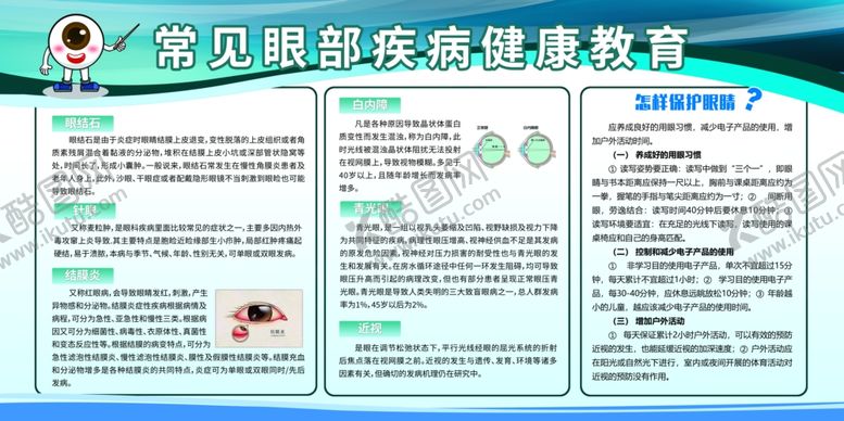编号：45681202200540148906【酷图网】源文件下载-常见眼部疾病健康宣传栏