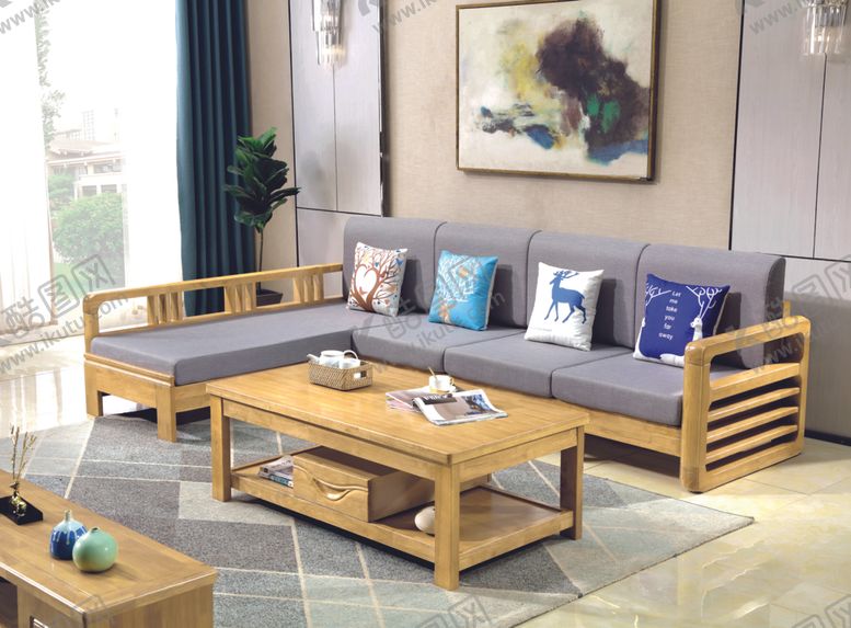 编号：12810510282229422128【酷图网】源文件下载-实木沙发