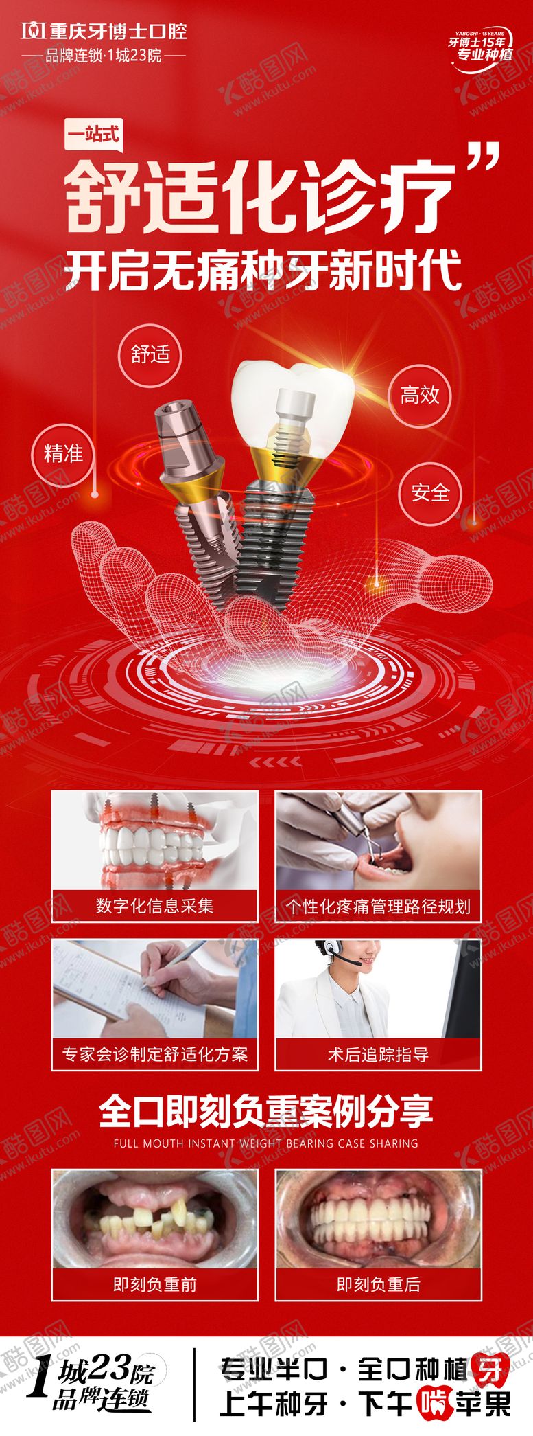 编号：98564311241310123912【酷图网】源文件下载-口腔种植牙舒适化宣传海报