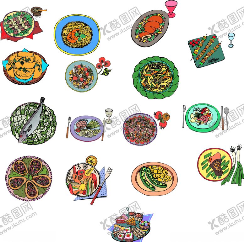 编号：82543410270903382729【酷图网】源文件下载-美食插画