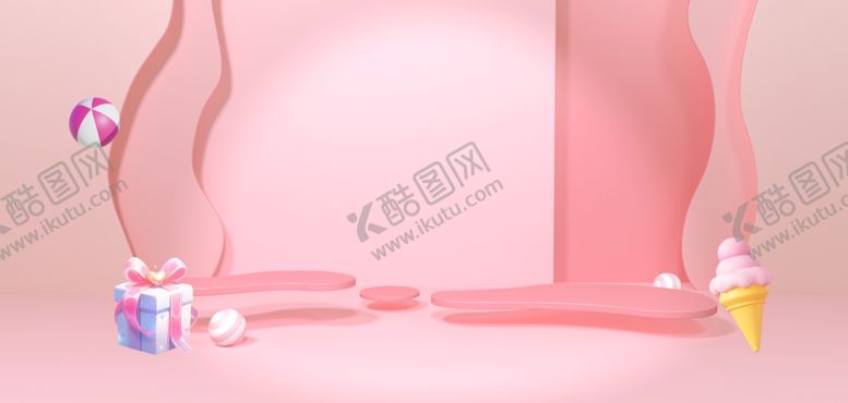 编号：30529402141824125481【酷图网】源文件下载-粉色立体背景