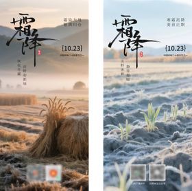 霜降农业海报
