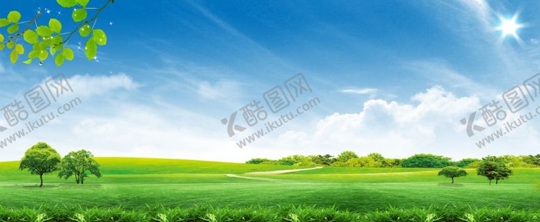 编号：60539209242036293226【酷图网】源文件下载-蓝天白云草地