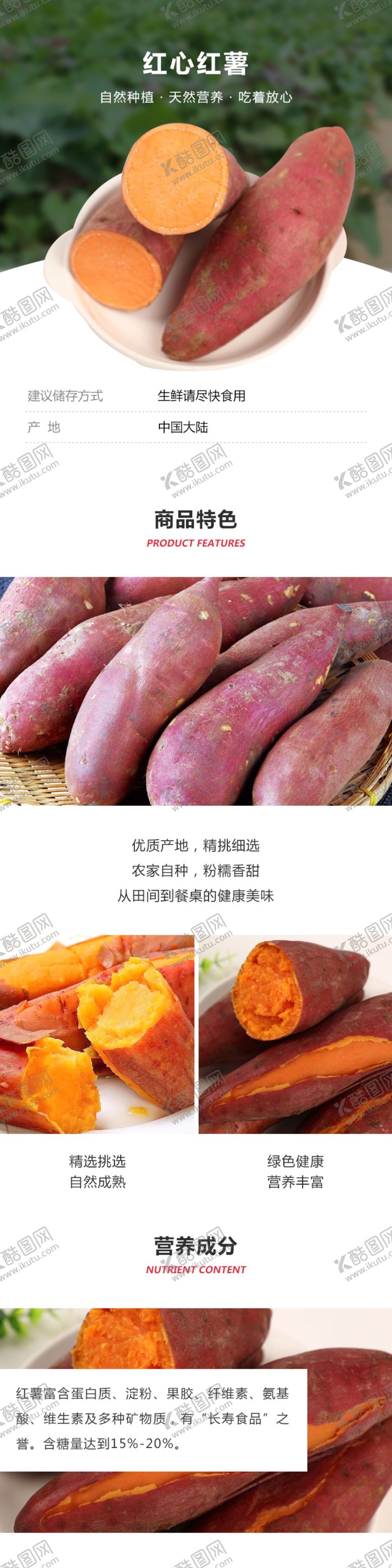 编号：48335205051320239019【酷图网】源文件下载-红心红薯详情页