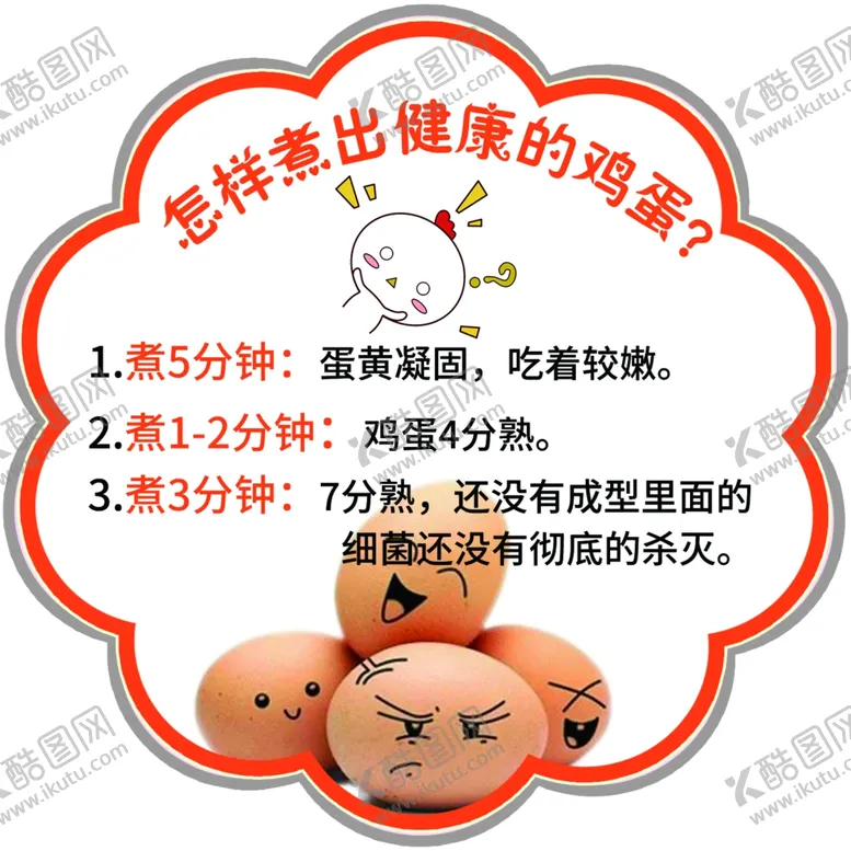编号：84474304181539546249【酷图网】源文件下载-怎样煮出健康的鸡蛋