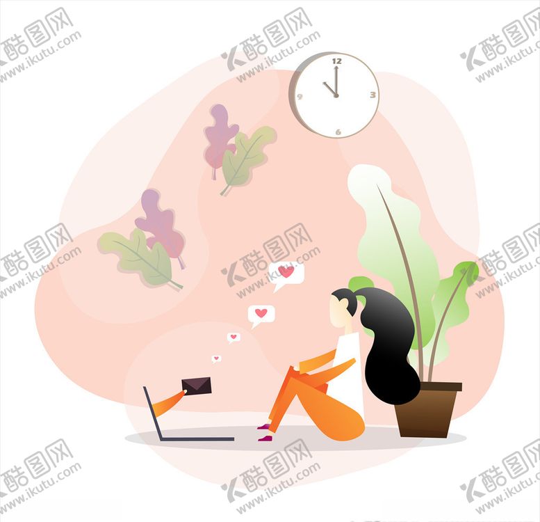 编号：19431909220754195548【酷图网】源文件下载-生活人物插画