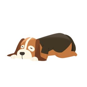 小狗牧羊犬插画儿童画画