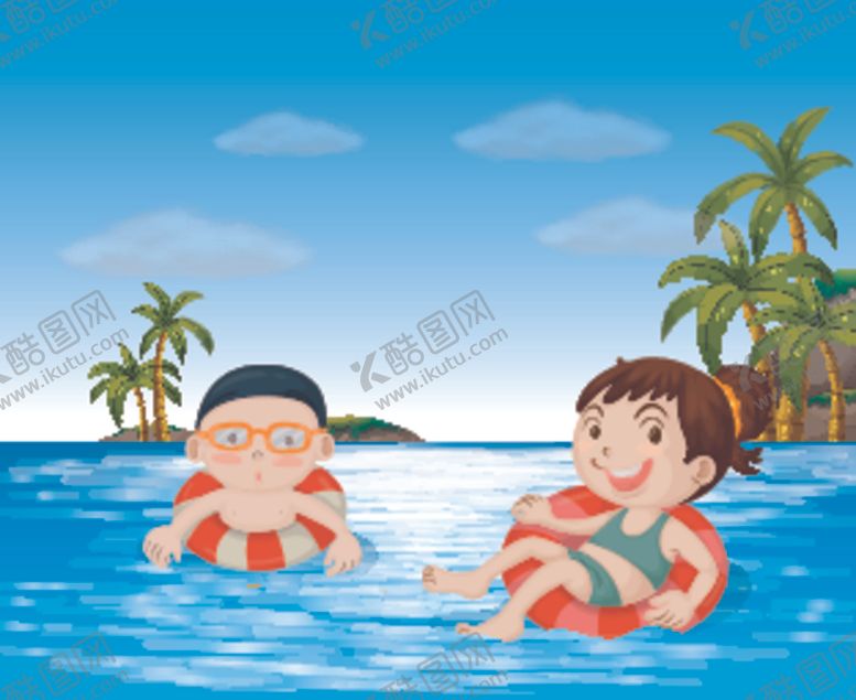 编号：86228710041817205327【酷图网】源文件下载-卡通夏天儿童