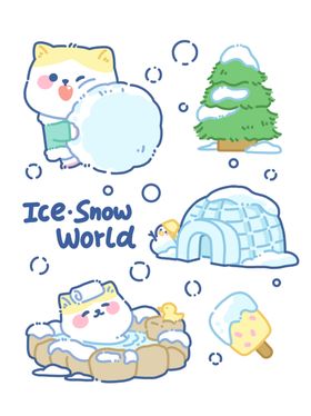 冰雪世界的萌趣动物们