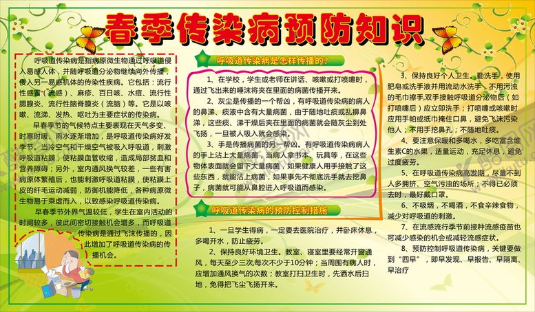 编号：51239302090001348092【酷图网】源文件下载-春季传染病预防知识