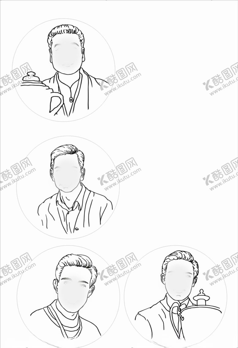 编号：98219709160921542206【酷图网】源文件下载-手绘矢量乒坛三杰