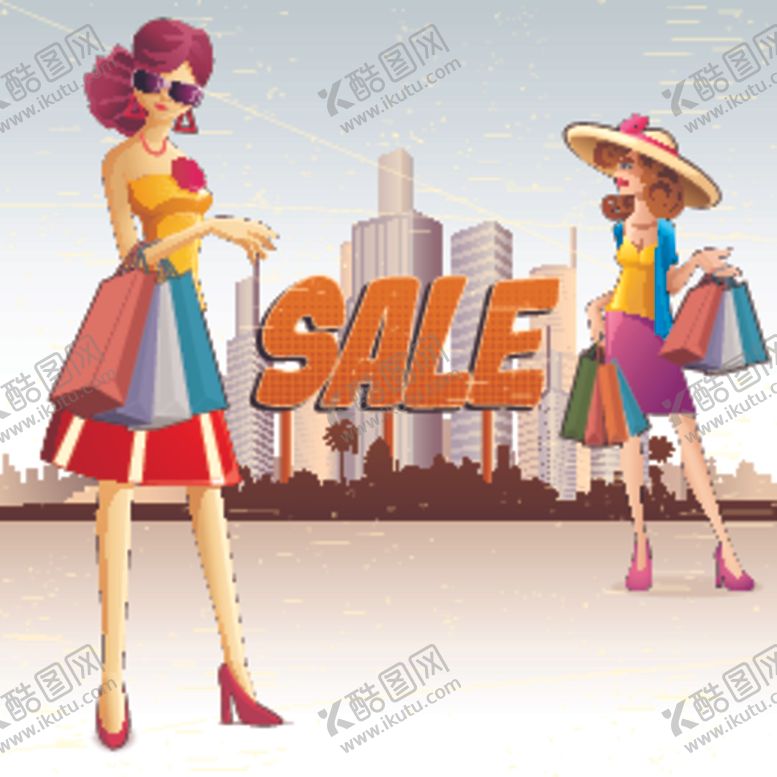 编号：76216709122250105900【酷图网】源文件下载-时尚购物女人