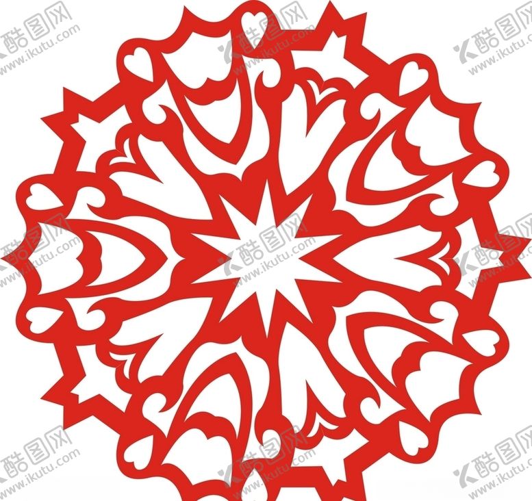 编号：38769904282325299647【酷图网】源文件下载-六角剪花窗花纸图案背景元素