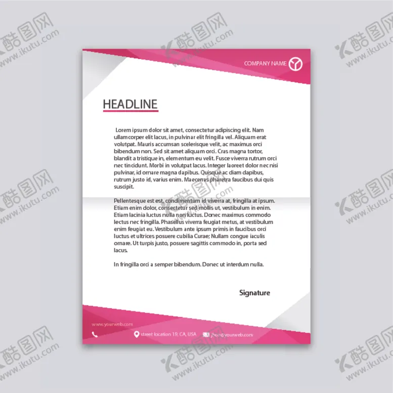 编号：47000509250553153990【酷图网】源文件下载-制度牌商务信纸宣传单