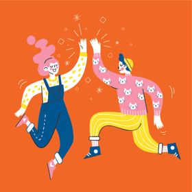 时尚着装的人群形象展示