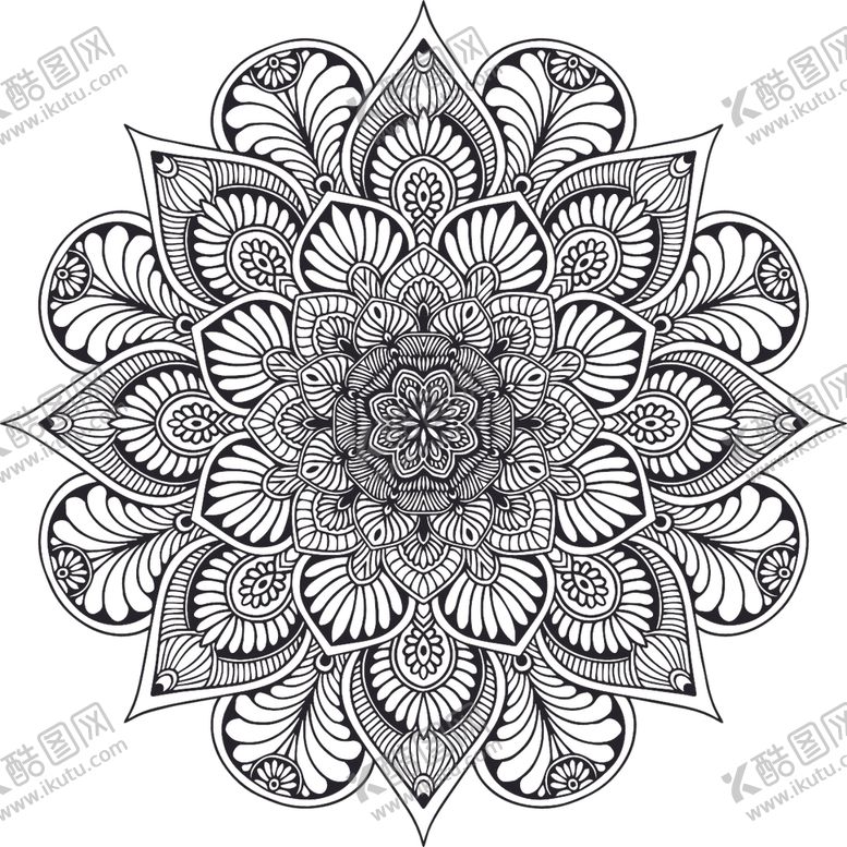 编号：56757909191103521607【酷图网】源文件下载-曼陀罗花纹