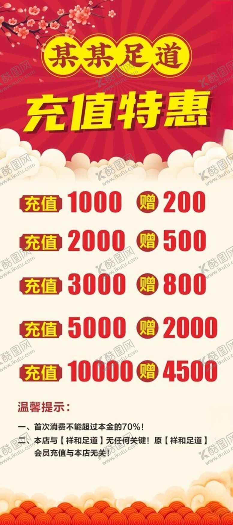 编号：12387301270820308899【酷图网】源文件下载-充值促销展架
