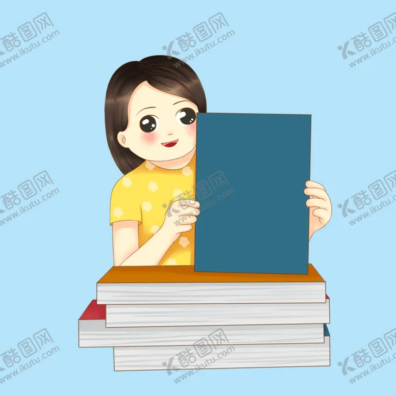 编号：59455806180744527335【酷图网】源文件下载-书堆里的女孩