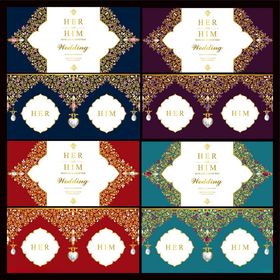 多彩复古花纹装饰图案