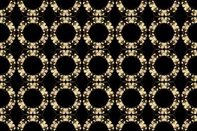 黑色底金色几何花纹图案