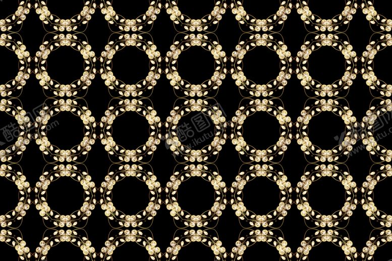 编号：78041001042107257378【酷图网】源文件下载-黑色底金色几何花纹图案