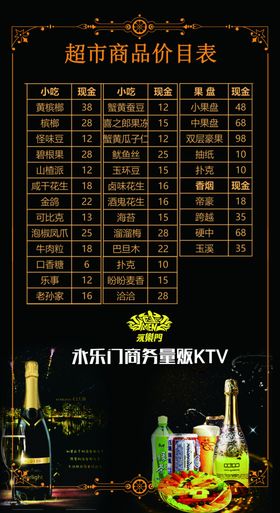 价目表