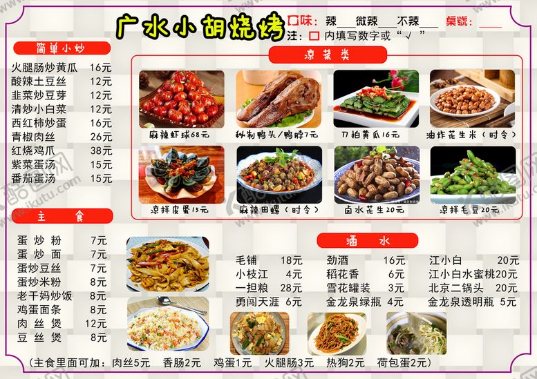 编号：17730211190542154453【酷图网】源文件下载-点菜单  钩单  psd分层 
