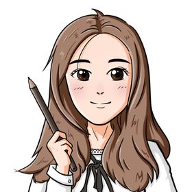 卡通Q版可爱拿笔长发女生头像