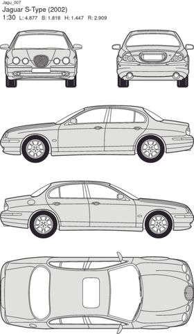 手绘家用轿车