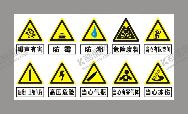 编号：73824009160019192439【酷图网】源文件下载-安全标识噪声有害危险废物