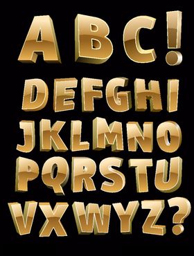 金色字母