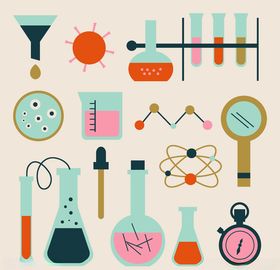 矢量科学实验器材具仪现代皿
