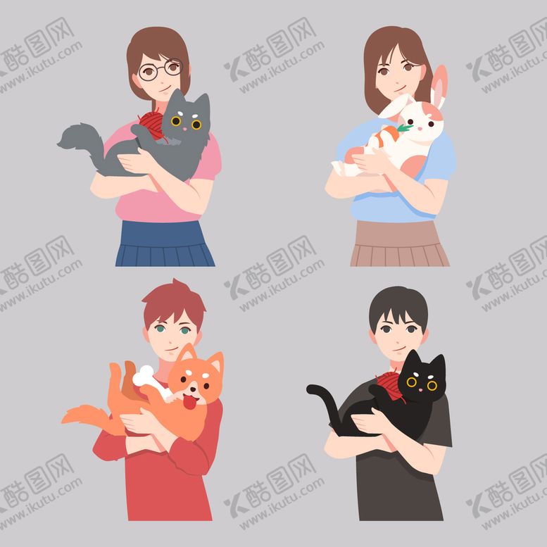 编号：36540810042244172390【酷图网】源文件下载-人和宠物 