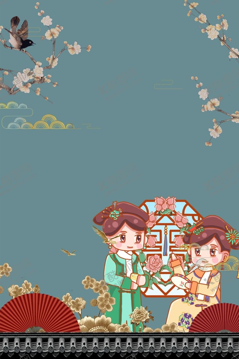 编号：72140510021552478375【酷图网】源文件下载-中国风国潮背景