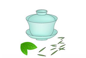 蓝色茶杯