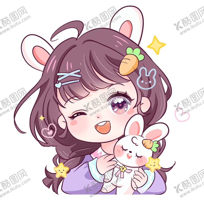 编号：10716801260208279017【酷图网】源文件下载-卡通小女该印花图案设计