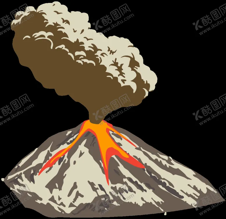 编号：65579810251040111759【酷图网】源文件下载-火 山 png 岩浆 爆发 恐