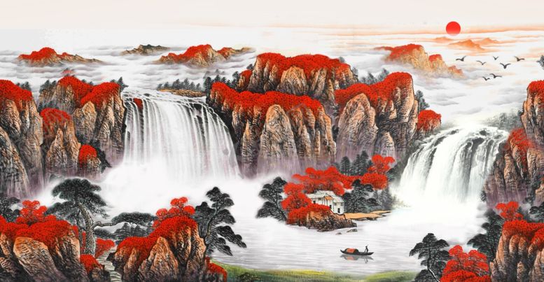 编号：86108406271932598456【酷图网】源文件下载-山水国画