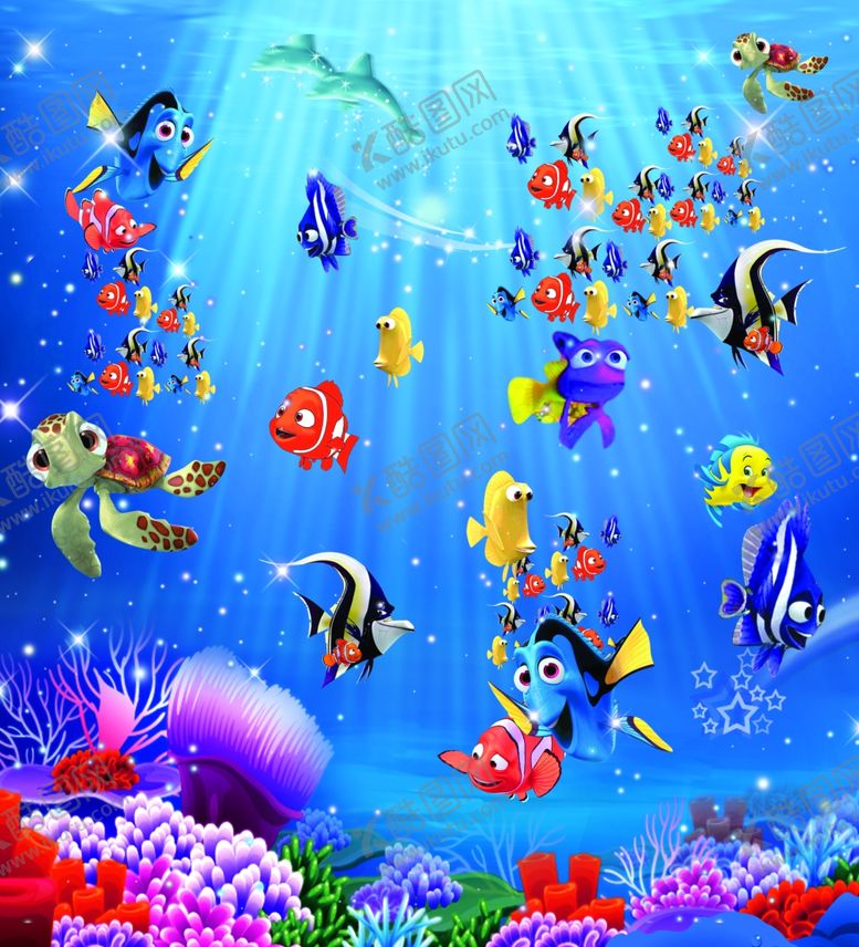 编号：90597310111924282594【酷图网】源文件下载-海底世界热带鱼群